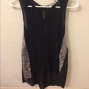 Black Flowy Tank
